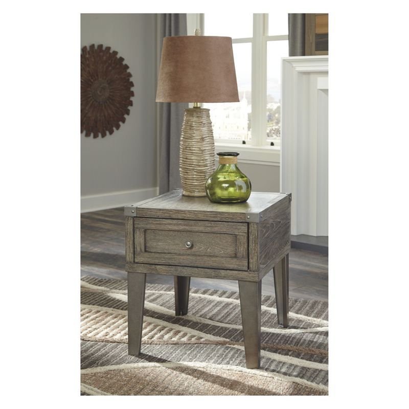 Chazney Rectangular End Table Rustic Brown - Signature Design by Ashley, 3 of 4