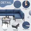 COWLOWN Pieces Blue Patio Furniture Set, Outdoor Conversation Sets, Outdoor Sectional Furniture for Backyard, Balcony - 3 of 4