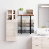 Ridstar Towel Rack Wall Mounted,Bathroom Towel Storage,Wall Towel Holder,Bathroom Organizer,Black Minimalist Design Storage Organizer - 4 of 4