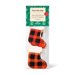 Christmas Marshmallow Buffalo Plaid Printed Stocking - 1.6oz - Favorite Day™ - 1 of 3