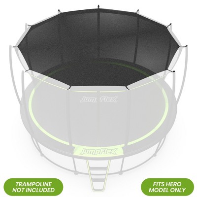 Black UV Resistant Soft Outdoor Trampoline Shade Canopy Cover, 15ft