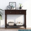 35" Traditional Console Table with 2 Drawers & Bottom Shelf,Solid Wood Slim Entryway Table for Hallway,Living Room-Baofuwish - 2 of 4