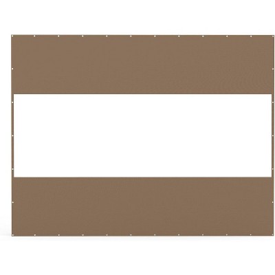 DOMETOUR Heavy Duty Outdoor Clear PVC Curtain, 18oz Waterproof, Weather Resistant, Tearproof for Patios/Gazebos/Pergolas, 10'H x 13'W, Brown