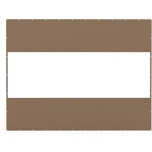 DOMETOUR Heavy Duty Outdoor Clear PVC Curtain, 18oz Waterproof, Weather Resistant, Tearproof for Patios/Gazebos/Pergolas, 10'H x 13'W, Brown - 1 of 4