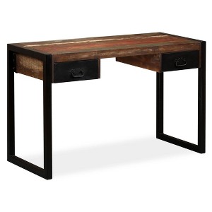 VidaXL Desk with 2 Drawers Solid Reclaimed Wood 47.2"x19.7"x29.9" - 1 of 4