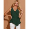 Allegra K Women's Summer Sleeveless V Neckline Wrap Tie Waist Tops - 4 of 4