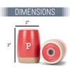 Nat & Jules Raw Bottom Red 3 x 2 Ceramic Salt and Pepper Shaker 2 Piece Set - 2 of 4