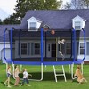NAYSAYE Trampoline 12FT with Enclosure Ladder AntiRust Coating ASTM Approved Outdoor for Kids, Blue, 144.00"*99.00"*120.00" - 2 of 4