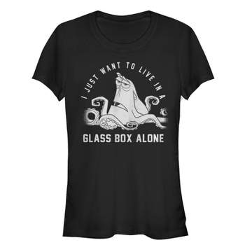 Juniors Womens Finding Dory Hank Glass Box Alone T-Shirt