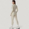 Anna-Kaci Active Women's Fitted Zip-Up Activewear Jacket with High Collar Long Sleeves and Contour Seaming for Workout Wear - 4 of 4