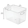 iDesign Plastic Storage Bins with Handles - Set of 4 - Clear, USA Made - 4 of 4