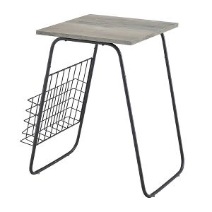 Modern Side Table With Magazine Holder Saracina Home Target