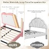 Upholstered Bed Frame for Kids with Scallop Headboard, Cute Velvet Sturdy Platform Bed for Girls, Boys, No Box Spring Needed, Wooden Slats - 3 of 4