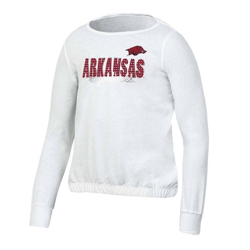 Ncaa Arkansas Razorbacks Girls' White Long Sleeve T-shirt : Target
