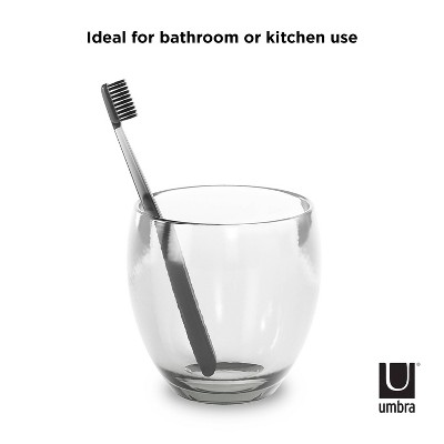 Clear Acrylic Toothbrush Holder with Oval Compartments