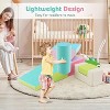 Costzon Toddler Climbing Toys, 6-Piece Climb & Crawl Foam Playset with PU Cover for Crawling, Climbing & Walking, Indoor Use for Ages 1–3 (Pink) - 4 of 4