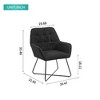 CAVINAS Velvet Accent Chair with Adjustable Foot Nails and Metal Legs,Cozy Upholstered Living Room Chairs,Reading Chairs for Living Room - 3 of 4