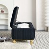 CAVINAS Rectangular Polyester Storage Ottoman Bench with Tufted Top,Upholstered Storage Ottoman,Storage Benches for Living Room,Bedroom - 4 of 4