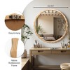 LuxenHome 31.5-Inch Round Wall Mirror Natural Wood Scalloped Frame Circle Wall Mounted Decorative Wavy Mirror for Bathroom Bedroom Entryway Brown - 3 of 4
