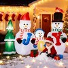 SEVOBAL Inflatable Holiday Decorations 8FT Christmas Inflatable Decoration, Inflatable Snowman Family JOY Xmas Tree, Multicolored, 94.5"*45.3"*74.8" - 2 of 4