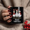 Vintage Christmas Silly Goose Personalized Mug, Snowman Spoof Winter Gift with Custom Name Black 12oz - 3 of 4