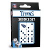 MasterPieces Officially Licensed NFL Tennessee Titans - 6 Piece D6 Gaming Dice Set Ages 6 and Up - 2 of 4