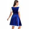 Clearlove Women's Dirndl Velvet V-Neck Ruffled Sleeve Dress Elegant Soft Velvet Holiday Party Dress - 4 of 4