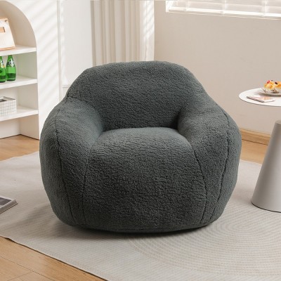 Gaming Bean Bag Chair,Teddy Fabric Lazy Sofa Bean Bag Chair,Bean Bag Sofa With Armrests,Memory Foam Filler Bean Bag Chair-Cuddlewood