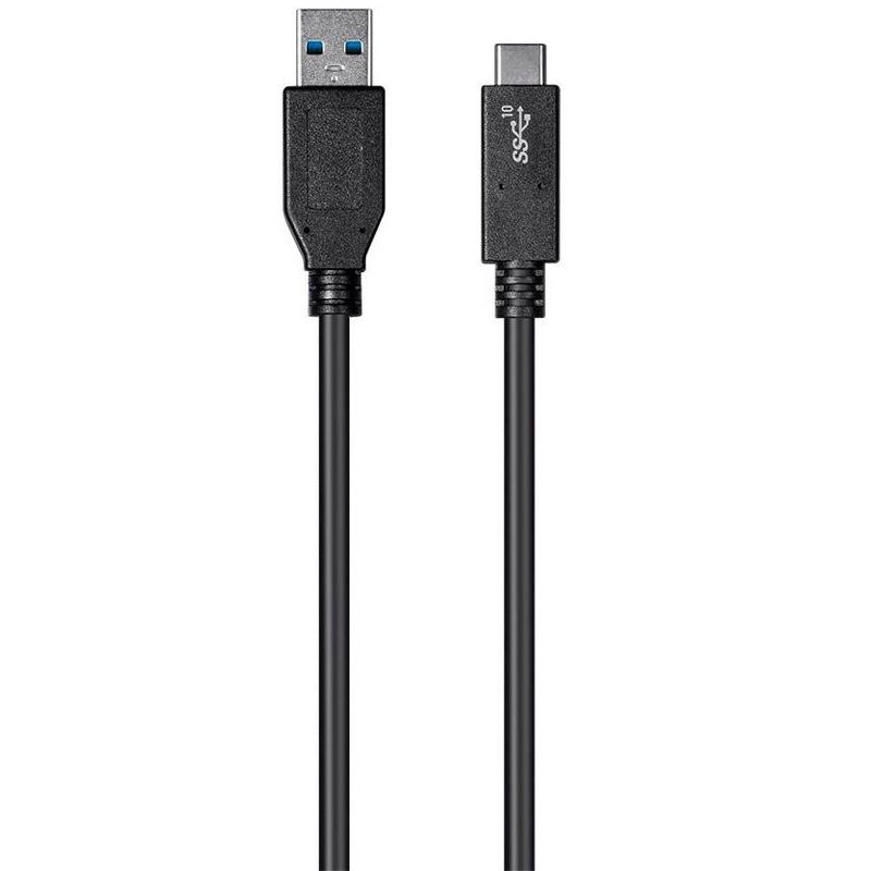 Monoprice USB C to USB A 3.1 Gen 2 Cable - 1 Meter (3.3 Feet) - Black | Fast Charging, 10Gbps, 3A, 30AWG, Type C, Compatible with Xbox One / VR /, 2 of 7