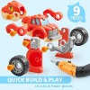 Joyfy 3Pcs Take Apart Dinosaur Toys Cars for Boys, Transforming Construction Building Toys, Easter Birthday Gifts for Kids 3 4 5 6 7 Year Old - 3 of 4
