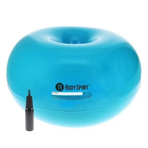 BodySport Donut Exercise Ball with Pump, Exercise Equipment for Home, Office, Gym, and Classroom - 1 of 4