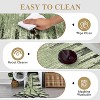 Modern Abstract 10x13 Area Rug – Machine Washable Non-Slip Low Pile Carpet, Soft, No-Shedding, Stain-Resistant Accent Rug for Bedroom, Green - 4 of 4