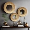 LuxenHome 3-Piece Gold Metal Round Wall Mirror Set - 2 of 4
