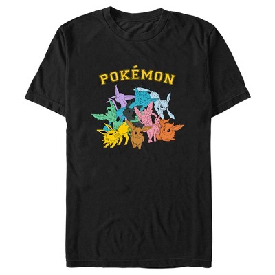 Men's Eevee Evolutions T Shirts Black Short Sleeve T Shirt Men Short Sleeve  T-shirt Free Shipping - Polo Shirts - AliExpress