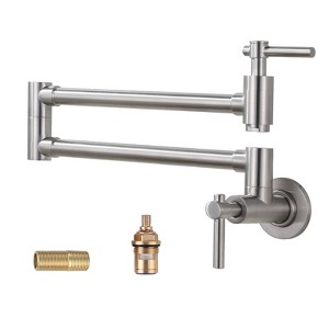 WOWOW Wall Mounted Pot Filler with Double Handles - 1 of 4