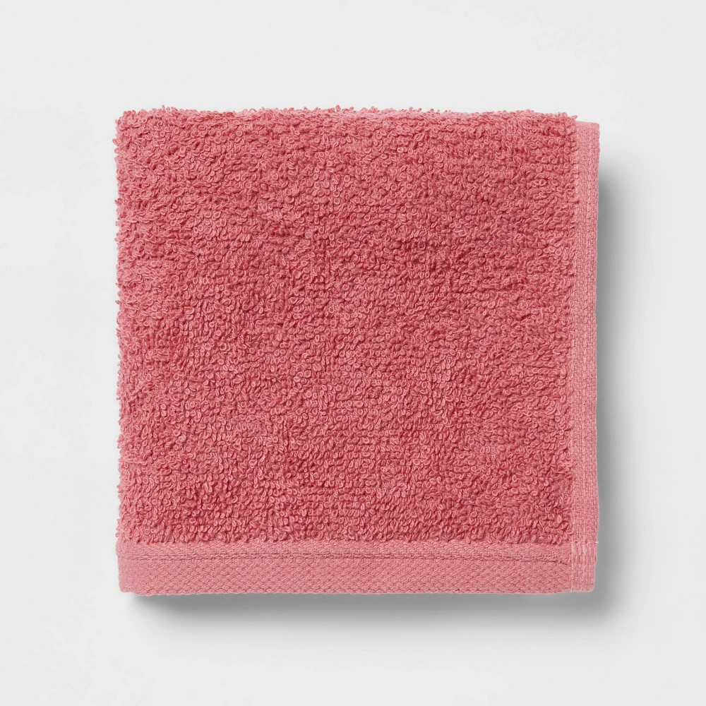 Photos - Towel Everyday Washcloth Pink - Room Essentials™