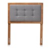 Twin Sarine Fabric Upholstered and Wood Headboard Dark Gray - Baxton Studio: Retro Charm, Mid-Century Design, Adjustable Height - 2 of 4