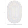 Colonial Mills Ticking Stripe Oval Braided Rug, Starlight 7'x9', Oval Shape - 2 of 2