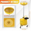 8 Gallon Waste Oil Drain Tank with Wheels, Adjustable Funnel Height 38-65 Inches, Built-in Toolbox, Large Capacity for Garages Auto Repair Shops - 2 of 4