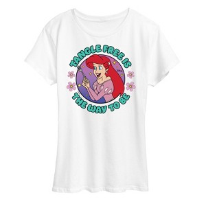 Women's - Disney Princess - Ariel Tangle Free Is The Way To Be Short Sleeve Graphic T-Shirt - 1 of 4
