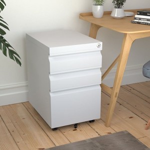 AOBABO  Drawer File Cabinet with Lock,Metal Filing Cabinet with Wheels for Home Office & Business Enterprise, Legal/Letter Size, No Assembled Required - 1 of 1