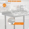 Stainless Steel Heavy-Duty Prep Table for Versatile Workspaces, Commercial Worktable with Hooks for Kitchens & Restaurants - 3 of 4