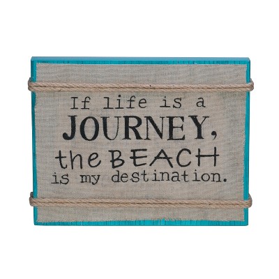 Beachcombers Box Coastal Plaque Sign Wall Hanging Decor Decoration For The Beach With Rope 9 x 7 x 1 Inches.