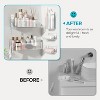 Attop Adhesive Wall Shelves, Shower Rack 5-Pack with Soap Holder, Bathroom Organizer, Clear - 4 of 4