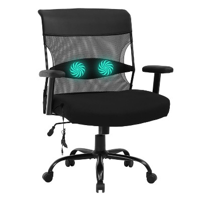 FDW Office Chair 500lbs Big and Tall Wide Seat Computer Chair, Black