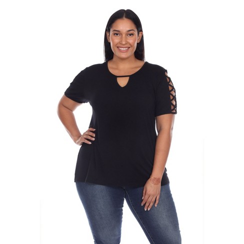 YOURS Plus Size Black Cut Out T-Shirt