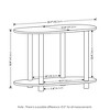 Furinno Modern 2-Tier Oval Side Table Accent End Table Entryway Table for Living Room Bedroom Home Decor,White - 4 of 4