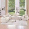 Oversized 156" Boucle Foam-Filled Modular Sectional Sofa, 4-Piece Free Combination, No Assembly Required - 3 of 4