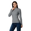 Zilpu  Lightweight Ribbed Mock Turtleneck for Women - Slim Fit - 3 of 4