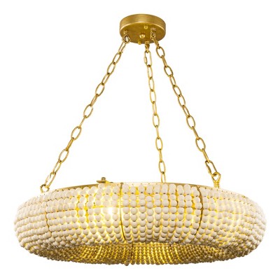 Parrot Uncle Farmhouse Gold 6-Light Chandelier Adjustable Pendant Light